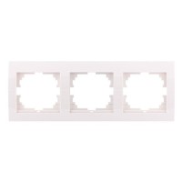 Рамка 3-місна горизонтальна біла, Deriy, Lezard