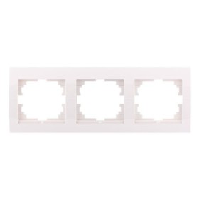 Рамка 3-местная горизонтальная белая, Deriy, Lezard