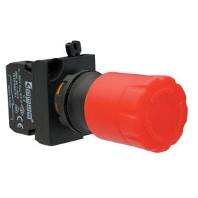Аварійна кнопка «грибок» EMAS CP200E30 D=30мм з фіксацією та повернення поворотом (1НЗ)