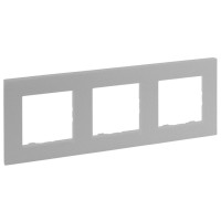 Рамка 3-постовая Legrand Niloe Step сталь (863493)