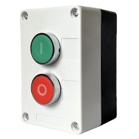 Двомісний пост керування Promfactor FP4-BOX2W12 з металевими кнопками "I-0" (Start-Stop)