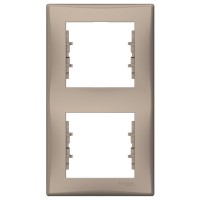 Двопостова вертикальна рамка Schneider Electric Sedna SDN5801168 (титан)