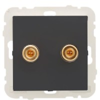 Стереоорозетка Logus 21220 TPM (чорна матова)