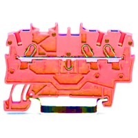 Проходная клемма Wago 2000-1303 для DIN-рейки 35х15 и 35х7,5 Push-in Cage Clamp® Ex e II 1мм² (красная)