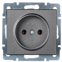 Розетка Lezard Rain (703-4288-121B) ПБТ (антрацит)