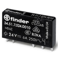 Ультратонкое реле Finder 1CO 6A 60В DC (345170600010)