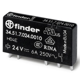 Ультратонкое реле Finder 1CO 6A 60В DC (345170600010)