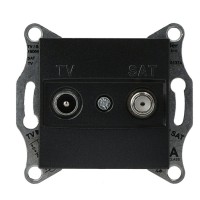 Розетка TV-SAT кінцева без рамки антрацит Asfora, EPH3400171