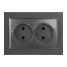 Розетка Nilson Thor антрацит 2-на без заземлення ( 27161024 )