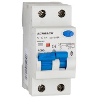 Диференціальний вимикач Schrack АВДТ 6кА/30мА 1P+N 10A х-ка C Тип A