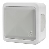 Накладная розетка NE-AD MULTIMA 92-51-09 с з/к и крышкой белая