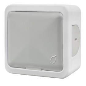Накладна розетка NE-AD MULTIMA 92-51-09 з з/к та кришкою біла
