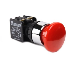 Кнопка «грибок» EMAS KB12MK без фиксации (1НЗ) красная