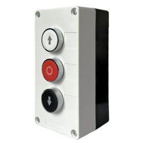 Тримісний пост керування Promfactor FP4-BOX3W89 з металевими кнопками «Вгору-Stop-Вниз»