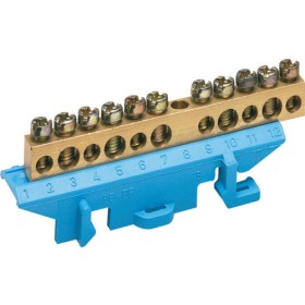 Нейтральна шина з утримувачем Hager KM11N 5x16+6x10мм²