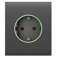 Центральная панель умной розетки Ajax 59972.162.GR CenterCover Smart для OutletCore серая (38806)