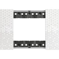 Рамка на 3 модуля Bticino Living Now KA4803MW (итальянский стандарт) пиксель