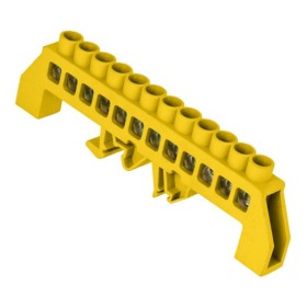 Універсальна шина TNSy ізольована «N/PE» ШЛУ6х9-12 на DIN-рейку жовта (TNSy5503146)