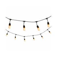 Гірлянда Goldlux 308191 Party F E27 10x6W 2200K 80Lm IP44 чорна з лампочками розжарювання