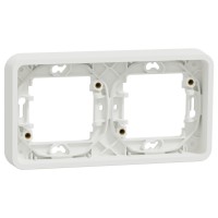 Горизонтальна 2-постова рамка Schneider Electric MUR39101 IP55 (біла)