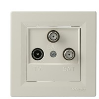 Розетка TV-SAT-SAT оконечная кремовая Asfora, EPH3600123