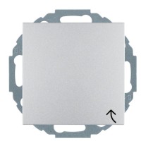 Розетка с крышкой, с защитой от детей, алюминий, 16А/250В Berker B.3/B.7