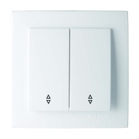 Вимикач Nilson Touran білий 2кл прохідний ( 24111009 )