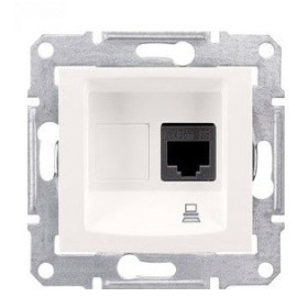 Розетка компьютерная слоновая кость Sedna