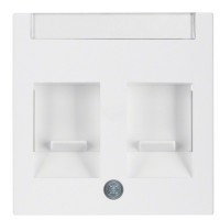 Накладка для суппортов под 2 модуля RJ12/RJ45, полярная белизна матовая Berker S.1/B.3/B.7
