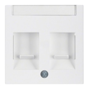 Накладка для супортів під 2 модулі RJ12/RJ45, полярна білизна матова Berker S.1/B.3/B.7