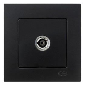 Розетка TV проходная Gunsan Eqona черная