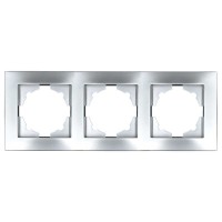Рамка ELBI VEGA Silverline сірий металік 3-на (510-011000-227)