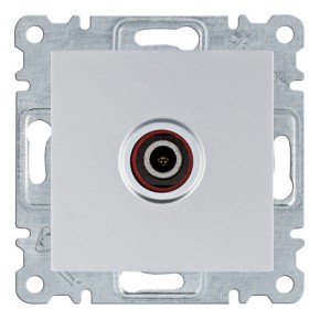 ТВ розетка Hager WL3212 Lumina (серебристая)