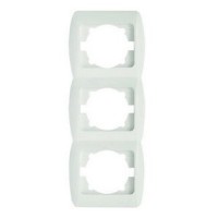 Рамка ELBI ZIRVE Fixline белая 3-я вертикальная (501-000201-239)