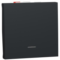 Одноклавишный переключатель Schneider Electric NU320354S с нейтралью 10А 2М (антрацит)