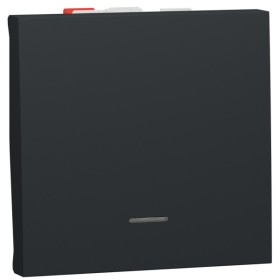 Одноклавішний перемикач Schneider Electric NU320354S з нейтраллю 10А 2М (антрацит)