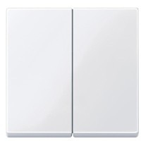 Клавіша вимикача подвійна SYSTEM M біла Merten, MTN432525