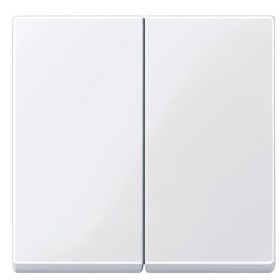 Клавіша вимикача подвійна SYSTEM M біла Merten, MTN432525