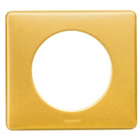 Однопостовая рамка Legrand Celiane (068791) (латунь)