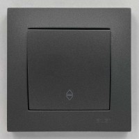 Выключатель EL-BI VEGA антрацит матовый 1-кл проходной ( 510-016700-209 )