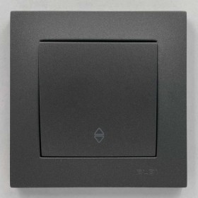 Вимикач EL-BI VEGA антрацит матовий 1-кл прохідний ( 510-016700-209 )