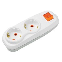 Колодка Nilson 2-на з заземленням з вимикачем ( 42131100 )