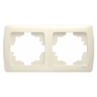 Рамка двойная горизонтальная VIKO Carmen крем