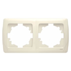 Рамка подвійна горизонтальна VIKO Carmen крем