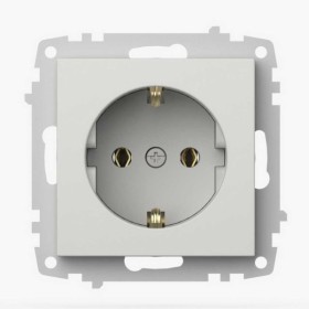Розетка EL-BI VEGA белый мат 1-на с заземлением без рамки ( 609-016200-217 )
