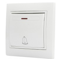 Кнопка дзвінка Аско-Укрем Fl з підсвічуванням (ВВдсб10-1-FL-W)