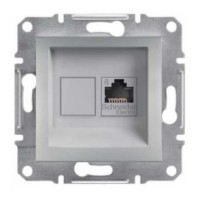 Розетка комп'ютерна 6 UTP без алюмінієвої рамки Asfora, EPH4700161