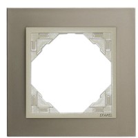 Рамка одинарна Logus 90 титан/перли 90910 TTP