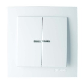 Вимикач Nilson Touran білий 2кл з підсвіткою ( 24111004 )