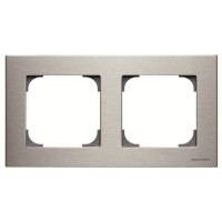 Двухместная рамка ABB Sky 2CLA857200A1401 8572 AI (сталь)